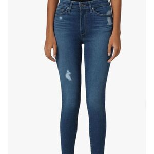 Joe's Jeans High Rise Skinny Ankle Jeans Medium Wash Lightly Distressed Size 25